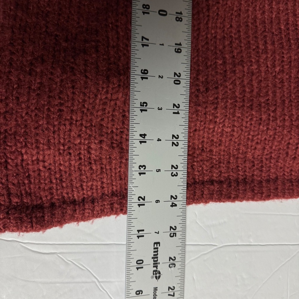 Harley Davidson Womens Burgundy Knit V Neck Sweater Rib bed Size XL wool blend - Picture 6 of 7